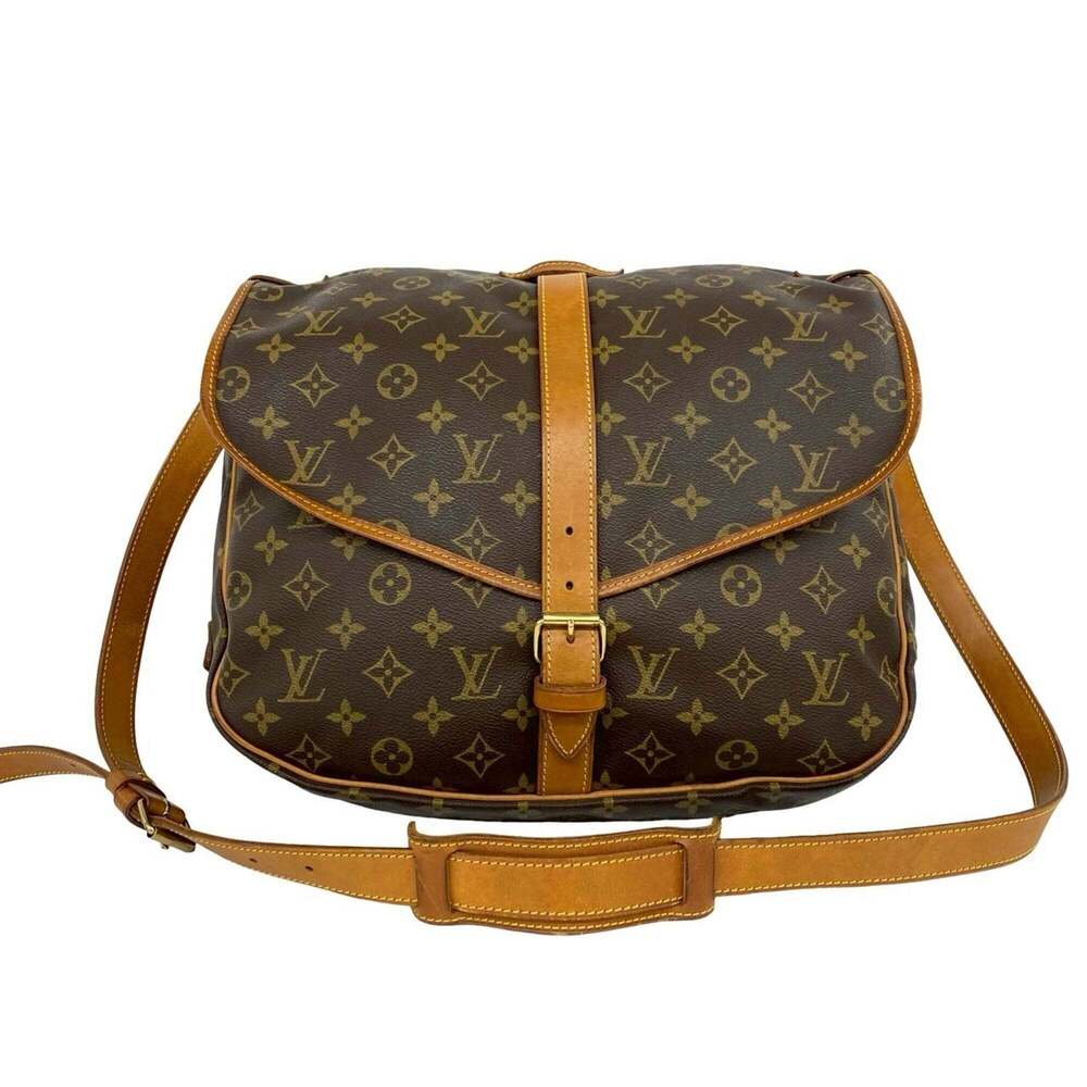 LOUIS VUITTON Vintage Saumur 35 Monogram Leather Shoulder Bag/Body Bag, Brown... - Picture 1 of 10